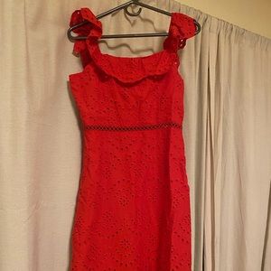 Red Scalloped Dress